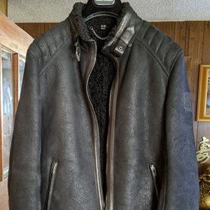 BELSTAFF Westlake Leather Shearling Biker Jacket IT 50-US40 Large ($2250 retail)